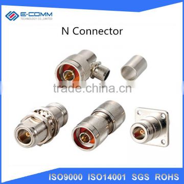 RF Coaxial N Male Connector For feeder cable clamp RF connector