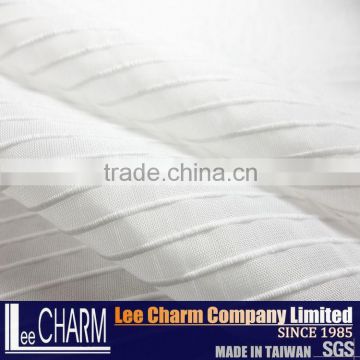 Wholesale Taiwan Polyester Soft Stripe Organza Clothing Fabric