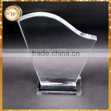 Top quality new coming clear crystal trophy for business