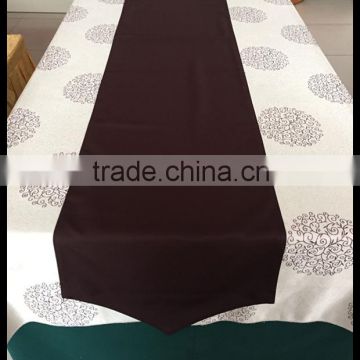 table decoration new design plain dyed 100% polyester table runner for round table