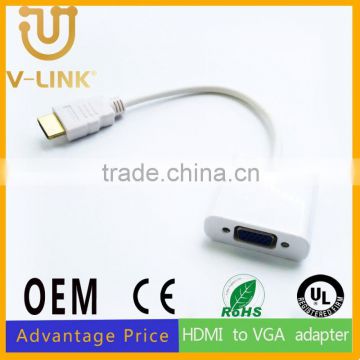 Manufacture quality 1080p hdmi to vga cable for DVD player