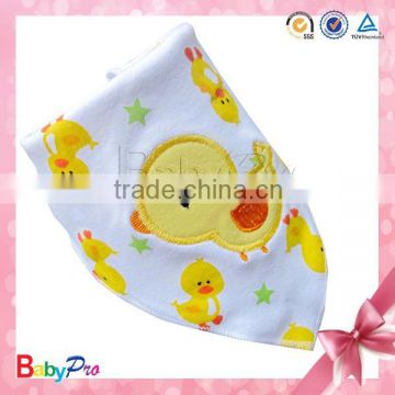 2015 High Quality Wholesale Yellow Chick Bandana Baby Bibs Wholesale Kids Fashion Scarf
