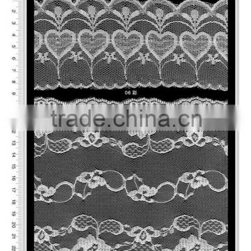 beaded chantilly nylon french border lace trimming/brocade lace trimmings/tulle brode tissu
