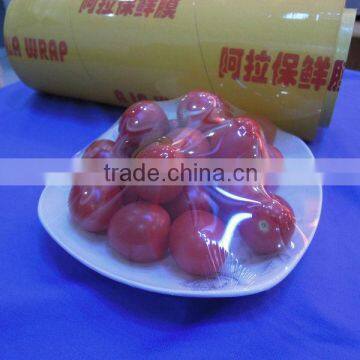 76.2mm paper core Inside diameter clear pvc cling film for food packaging