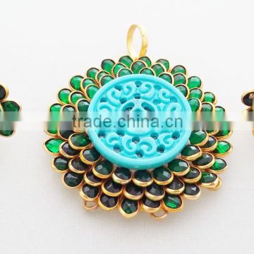 Pacchi Pendant Set with Earring Traditional Jewelry PS 52