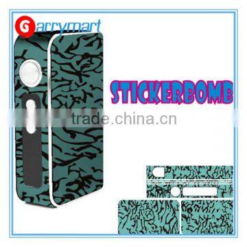 New arrival high quality many kinds of logo stickerbomb for vtm 150w box mods