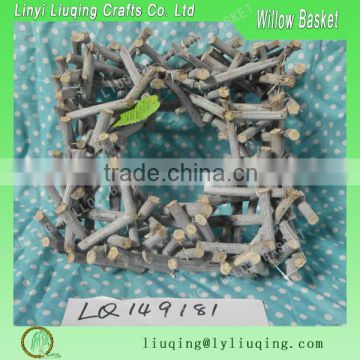 Factory wholesale grey wooden loop for garden decoration ornament