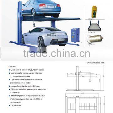 auto hoist two post hydraulic car parking lift CE appoved two post car lift