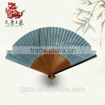 Filigree blue elegant boutique folding fan gifts full Zhushan