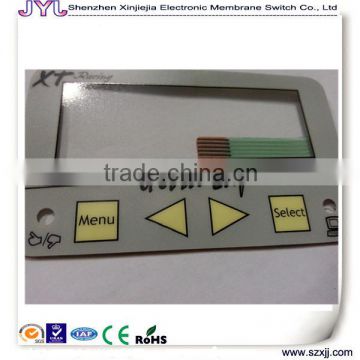 matte pc graphic overlay switch with lcd clear window