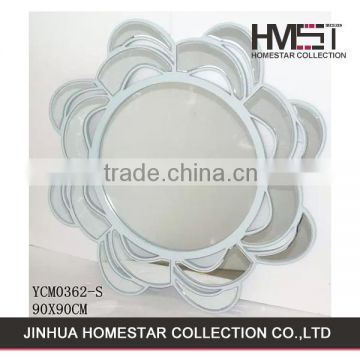 Wholesale good quality flower shape wall mirror for home decoration