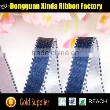 2015 New Style Wholesale Custom Two Color Satin Ribbon