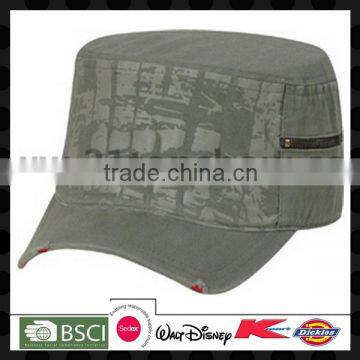 fashion army cap sublimation print army cap applique embroidery military cap