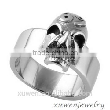 high polish enamel 316l stainless steel skull rings