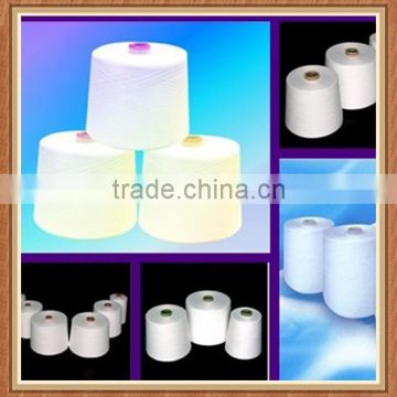 Raw White 50s/1 100% Ring Spun Polyester Yarn For Weaving use In China