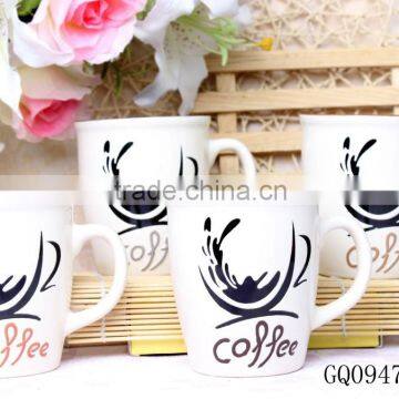Flexible Choice white ceramic mug with painting simple design mug