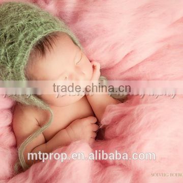 Natural Wool Fluff Basket Filler Wool Newborn Layering Blanket Prop