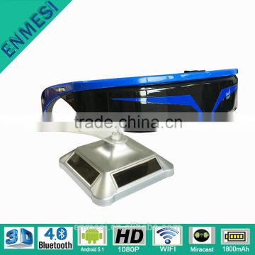 Factory wholesale Android 5.1 3D portable VIDEO Glasses with WIFI and Bluetooth