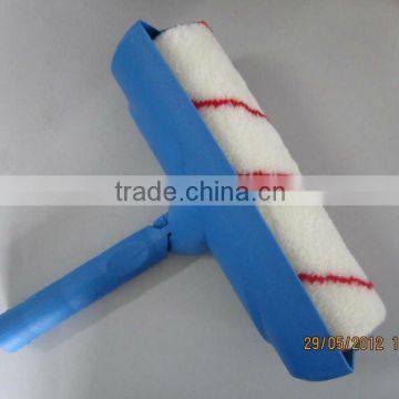 Paint roller with trough
