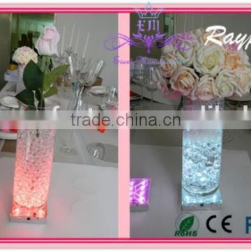 Round&square led mood light/ wedding led light base for table centerpiece light