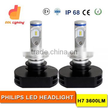 20W h7 high power led car headlight hi/lo for auto vehicles