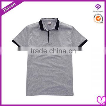 Branded solid color Lycra Collar lycra cuff polo shirt