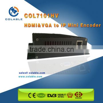 HD MI & VGA & Ypbpr & AV input dual stream of h.264/H.265 iptv encoder