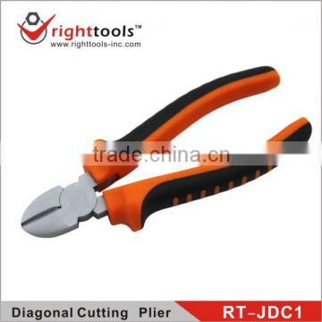 RIGHTTOOLS RT-JDC1 High quality Polished finish side cutting pliers with TPR handle,wire cutting plier