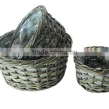 wicker flower pot,garden pot