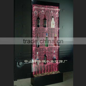 Amazing water bubble wall with wine rack for bar and home decoration