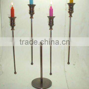 Pillar holder Iron with Glass cylinders