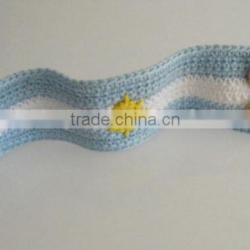 Hot new bestselling product wholesale alibaba World Cup Soccer Argentina crochet bracelet made in China