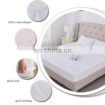 OEM Tex-Cel Suzhou 100% Cotton Flannel Fabric Hypoallergenic Waterproof Mattress Protector