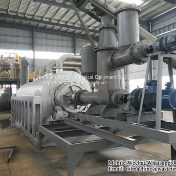 Continuous waste tire rubber pyrolysis plant easy to use and automatic operation