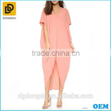 Casual style pink plus size maternity clothing dress