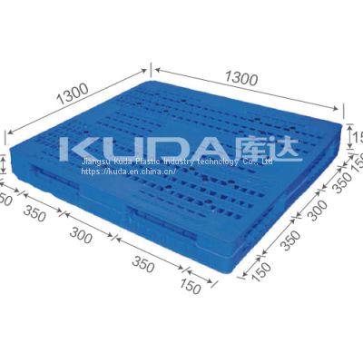 Warehouse export used of china manufacturer 1313B WGSM PLASTIC PALLET（BUILT-IN STEEL TUBE）