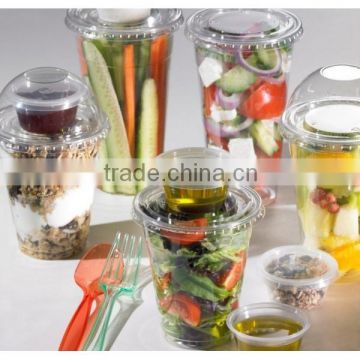 China supplier Dongyang factory made plastic disposable food container cupand saucers take away