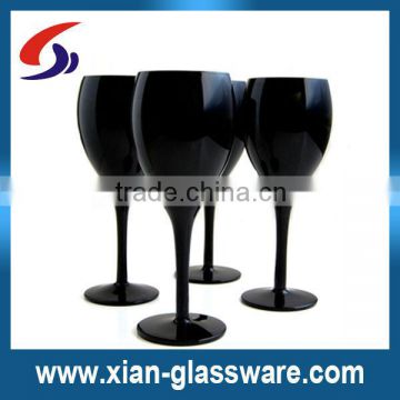 Hot selling high quality black white wine glasses wholesales