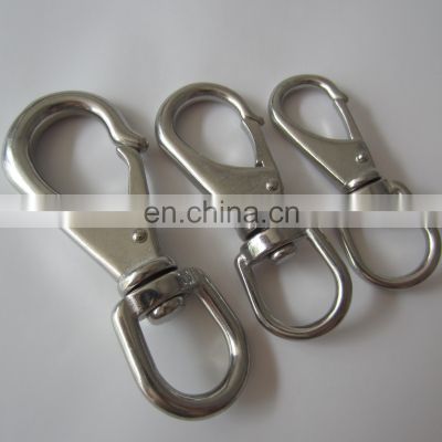 Stainless steel Swivel Eye Snap, swivel spring snap for marine and industrial rigging aplications