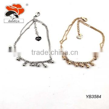Fashion alloy chain beads Bracelet wholesale with heart