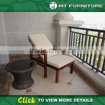Contract Oudoor Furniture Hotel Balcony Wooden Lounge Chair