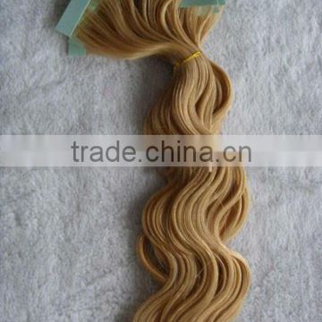 Alibaba express natural body wave, virgin Peruvian double sided tape hair extensions