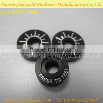 Precision CNC Maching black anodized wheel part