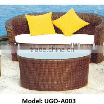 High quality cheap outdoor wicker furniture rattan sofa