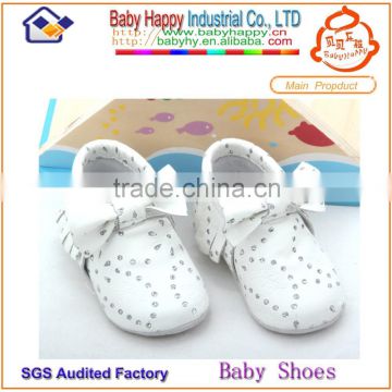 High Quality Genuine Leather Upper Material Rhinestone Baby Casual Shoes Wholesale Moccasins