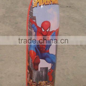 PVC spider man inflatable free standing boxing bag punching tumbler