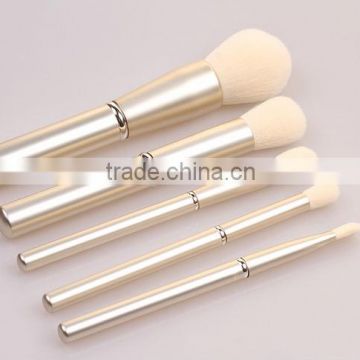 good quality goat hair 5 pieces cosmetic brush set