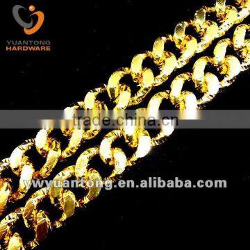 gold color shoes decoration chains