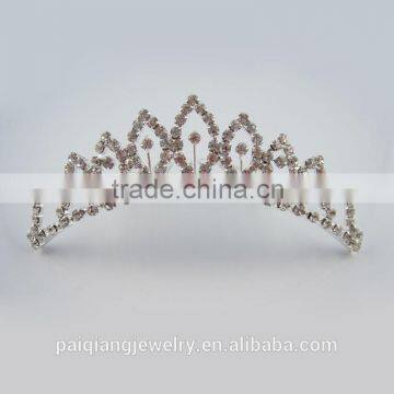 Fashion crystal rhinestone custom princess tiara crown wholesale