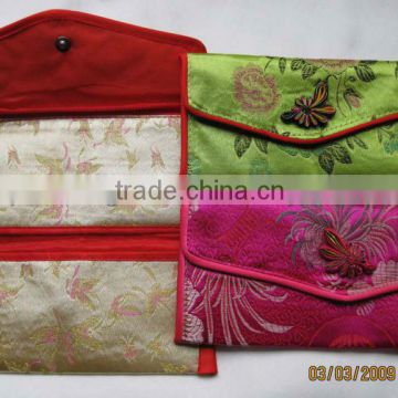 Chinese style zipper coin pouch purse wallets